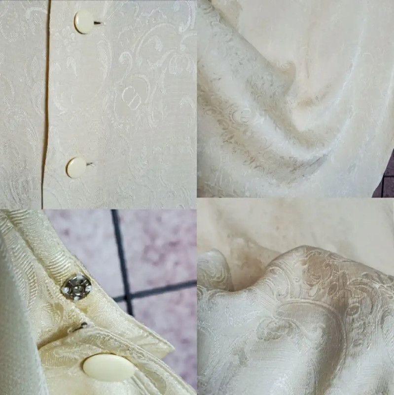 Dior Dior Beige Silk Letter Logo Long Sleeve Shirt 0089 Size M / US 6-8 / IT 42-44 - 5 Thumbnail