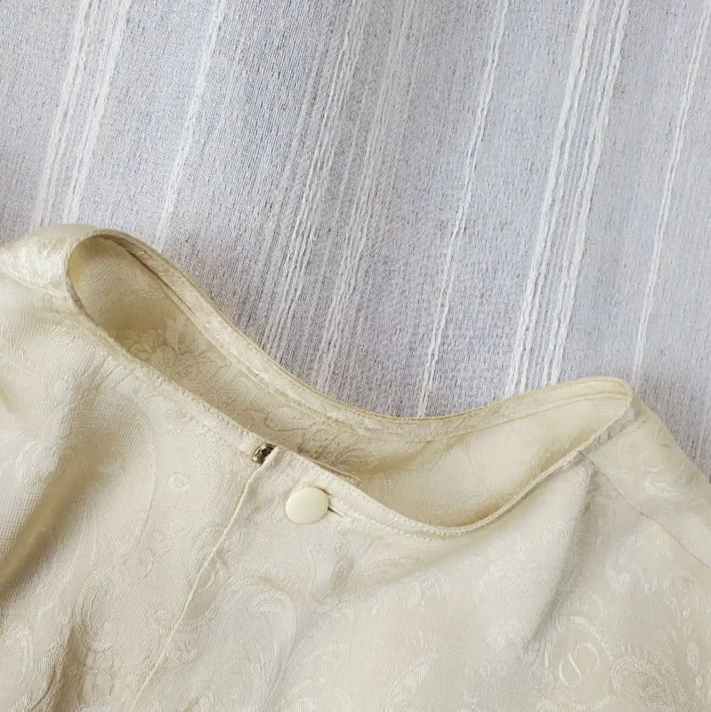 Dior Dior Beige Silk Letter Logo Long Sleeve Shirt 0089 Size M / US 6-8 / IT 42-44 - 10 Thumbnail