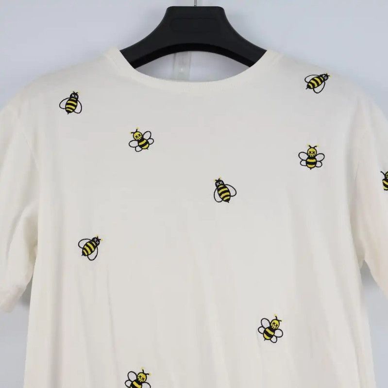 Dior Dior White XS T-Shirt with Bee Embroidery 0089 Size XS / US 0-2 / IT 36-38 - 3 Thumbnail