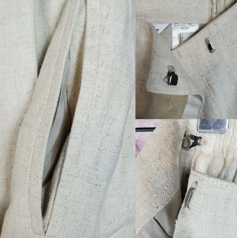 Dior Dior Asymmetrical Midi Skirt in Beige 0089 Size 23" - 6 Thumbnail