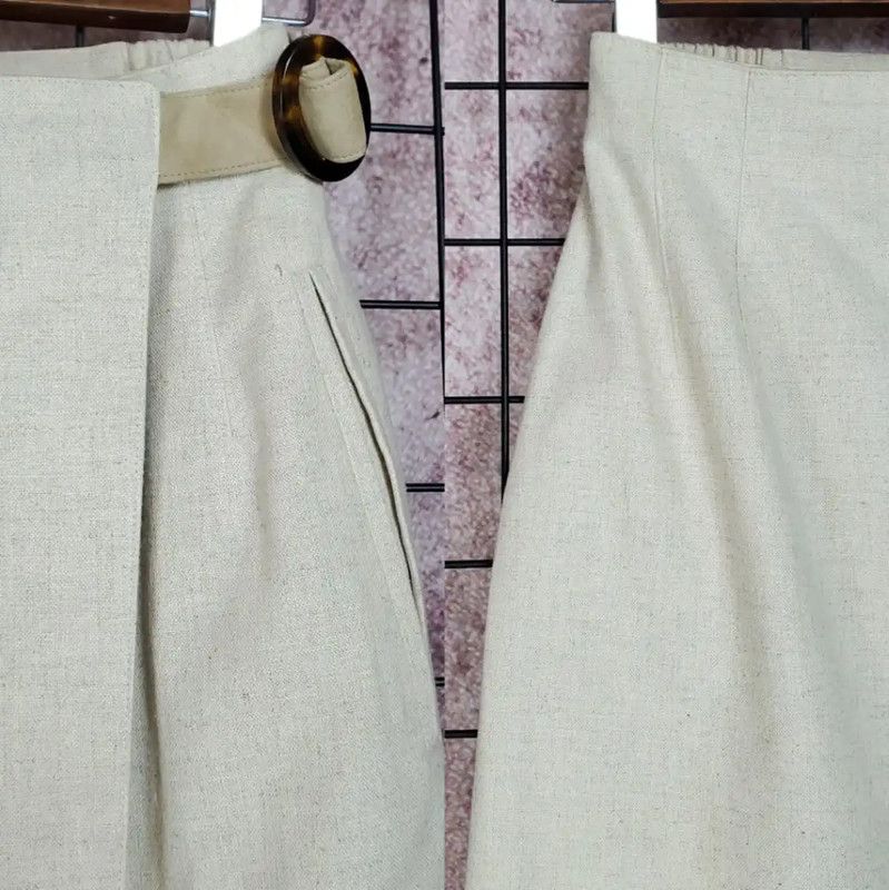 Dior Dior Asymmetrical Midi Skirt in Beige 0089 Size 23" - 3 Thumbnail
