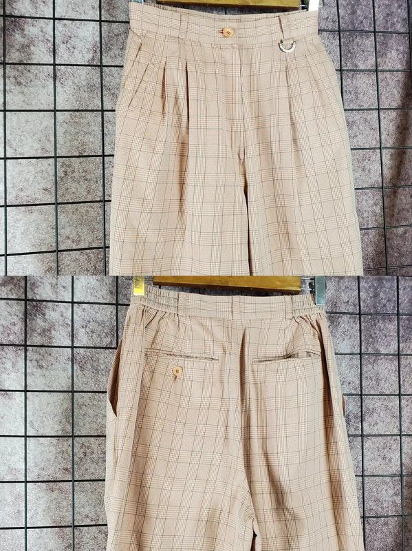 Dior Dior Pink Cotton Plaid Logo Leisure Pants 0089 Size 23" - 3 Thumbnail