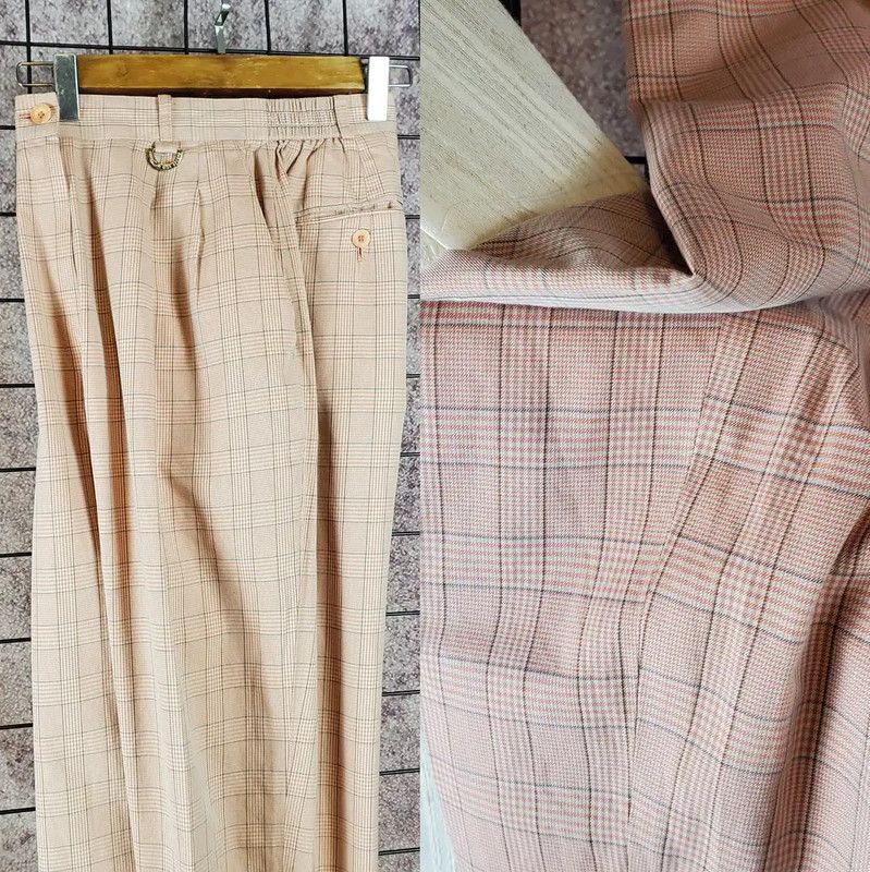 Dior Dior Pink Cotton Plaid Logo Leisure Pants 0089 Size 23" - 7 Thumbnail