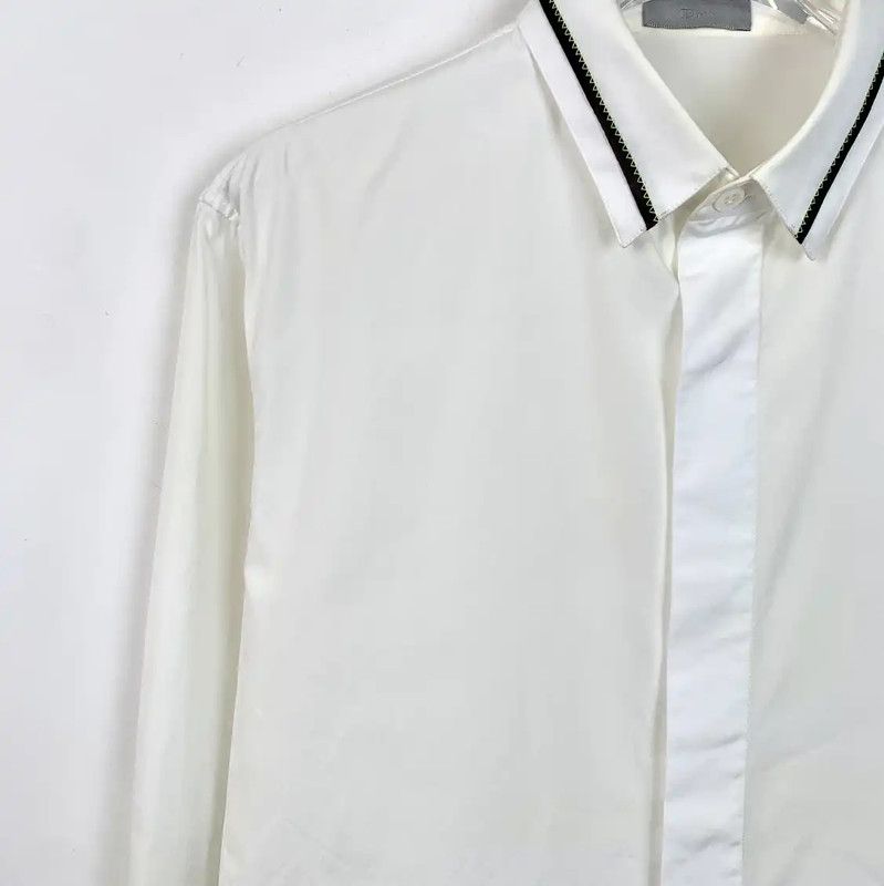 Dior Dior Women’s Classic White Cotton Shirt 0089 Size ONE SIZE - 3 Thumbnail