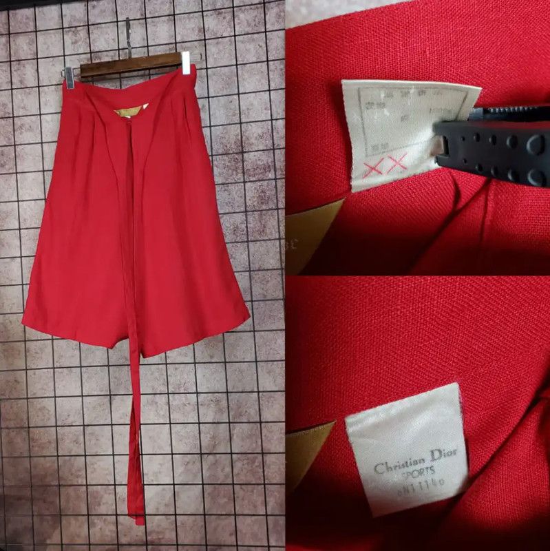 Dior Dior Red Summer Linen Casual Trousers M 0089 Size 27" / US 4 / IT 40 - 2 Thumbnail