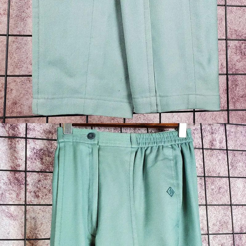 Dior Dior Spring Autumn Green Wool Embroidered Pants 0089 Size 22" - 5 Thumbnail