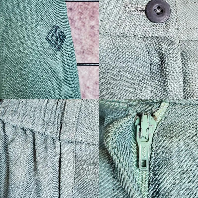 Dior Dior Spring Autumn Green Wool Embroidered Pants 0089 Size 22" - 6 Thumbnail