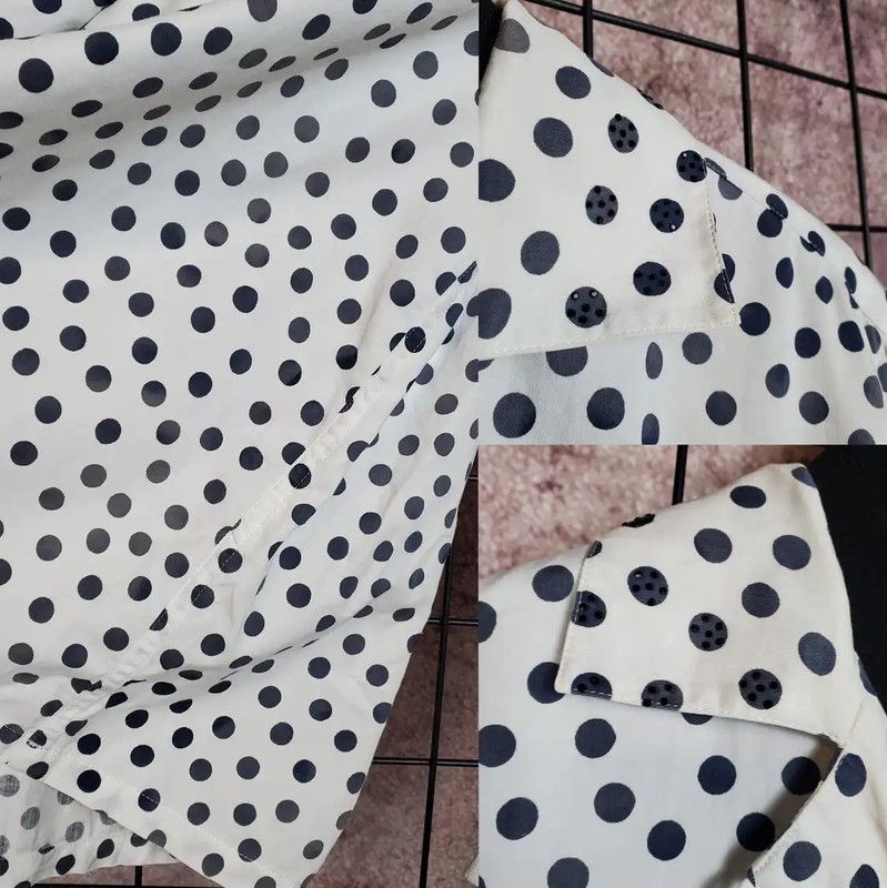 Dior Polka Dot Long Sleeve Blouse for Women 0089