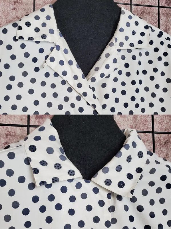 Dior Polka Dot Long Sleeve Blouse for Women 0089