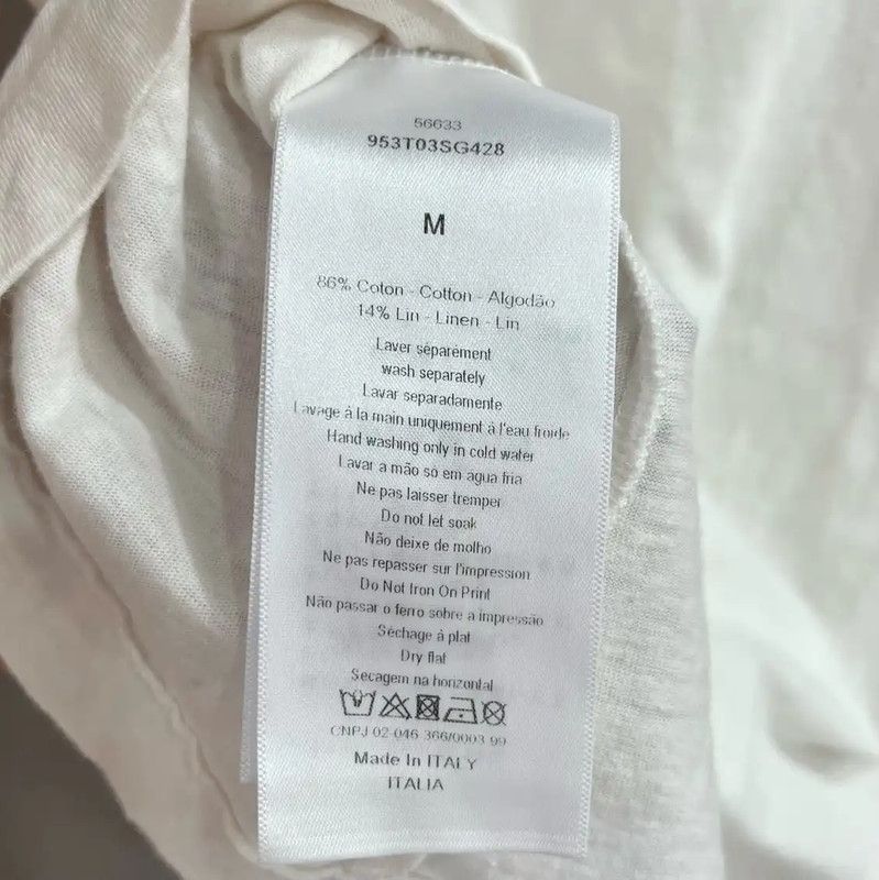 Dior Dior Women's Cotton T-Shirt with Global Slogan 0089 Size M / US 6-8 / IT 42-44 - 6 Thumbnail