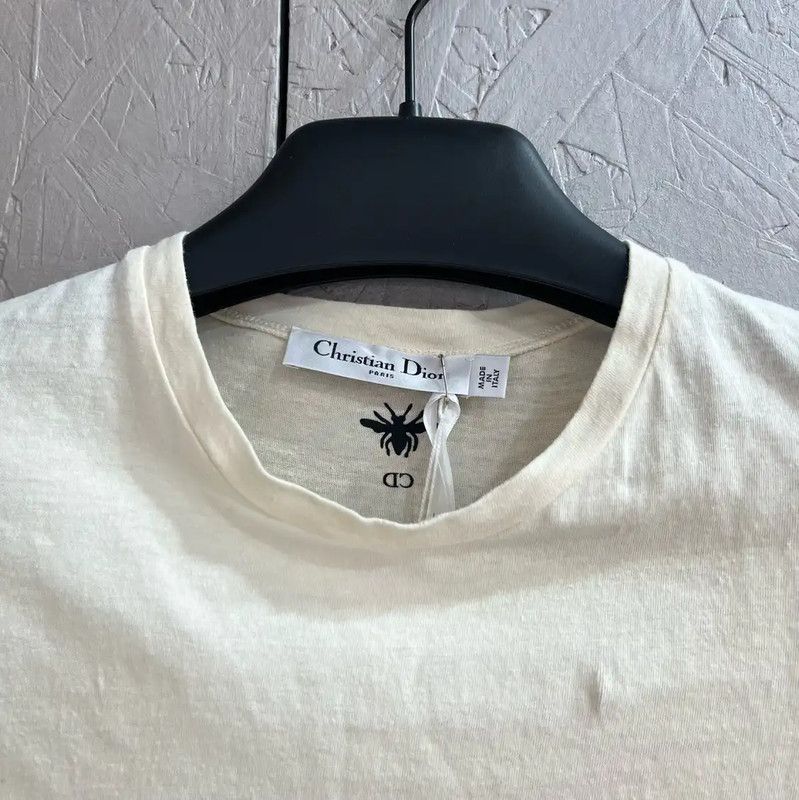 Dior Dior Yellow Cotton Graphic Women's T-Shirt 0089 Size M / US 6-8 / IT 42-44 - 4 Thumbnail