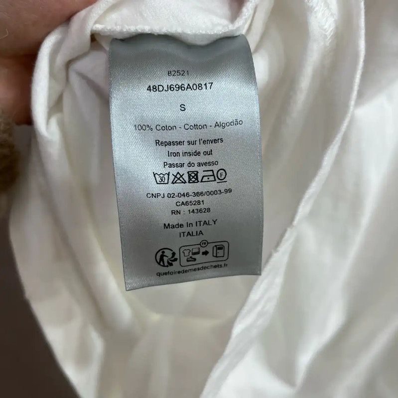 Dior Dior White Cotton Women's T-Shirt 0089 Size S / US 4 / IT 40 - 6 Thumbnail