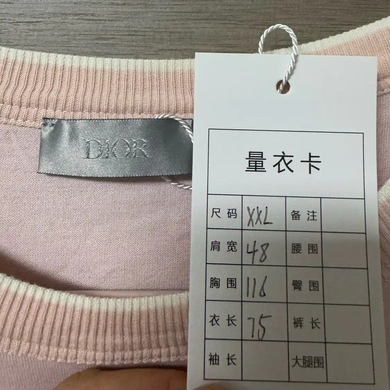 Dior Dior Pink Cotton Women's T-shirt 0089 Size XS / US 0-2 / IT 36-38 - 4 Thumbnail