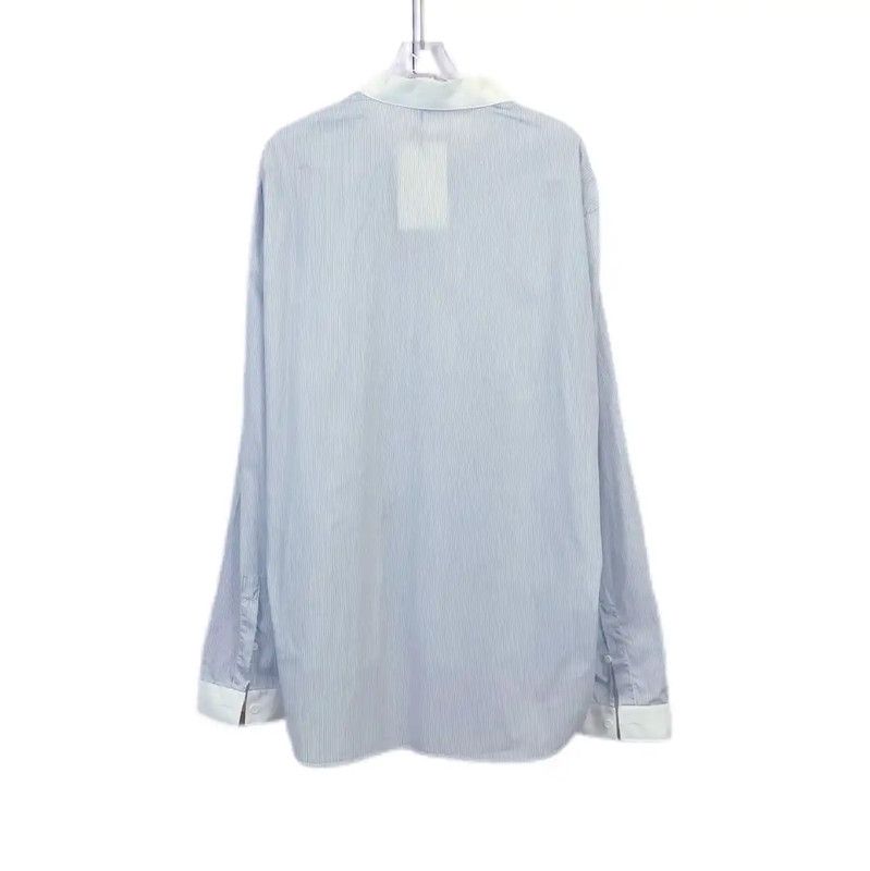 Dior Dior Blue Cotton Long Sleeve Shirt 0089 Size XL / US 12-14 / IT 48-50 - 2 Thumbnail