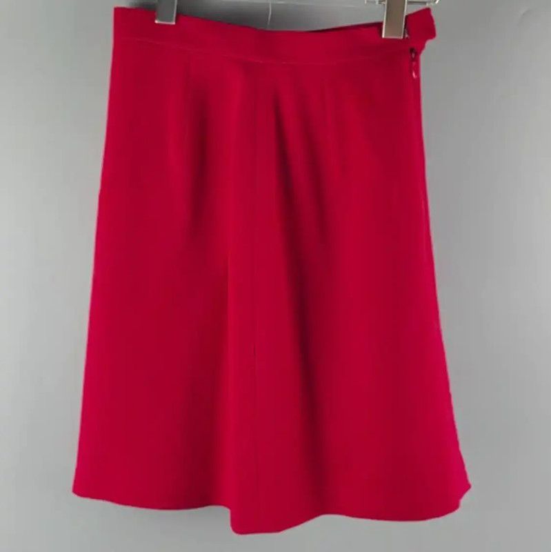 Dior Dior Women's Red Midi Skirt 0089 Size 23" - 2 Thumbnail
