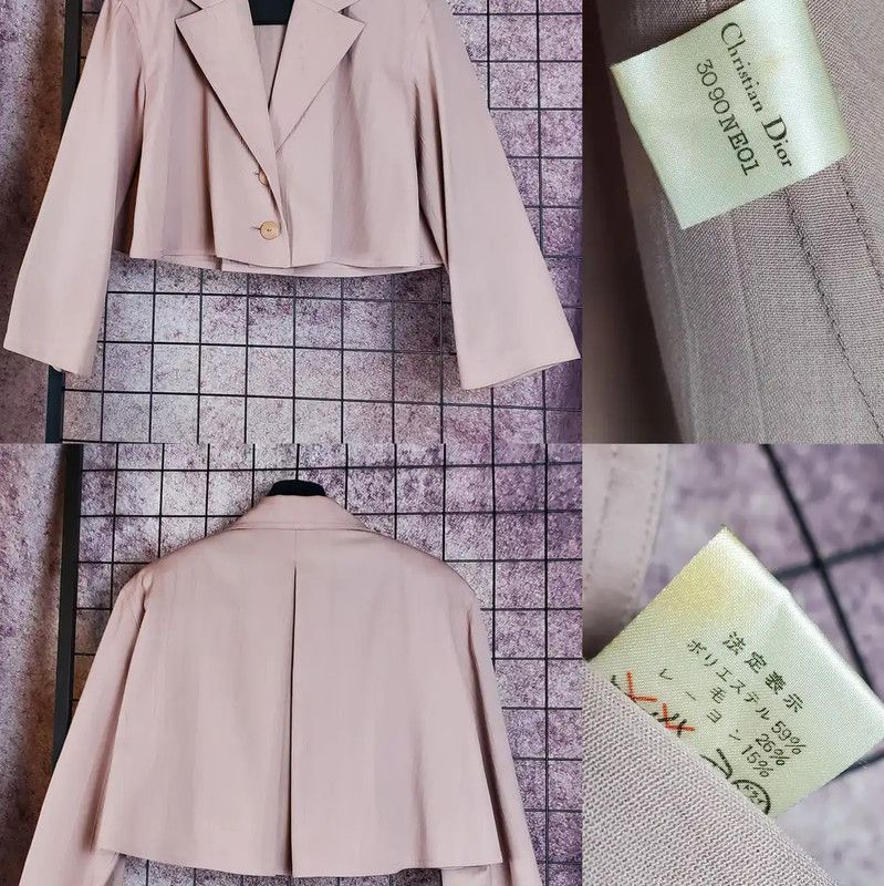 Dior Dior Coral Pink Wool Blend Cropped Cardigan 0089 Size M / US 6-8 / IT 42-44 - 2 Thumbnail
