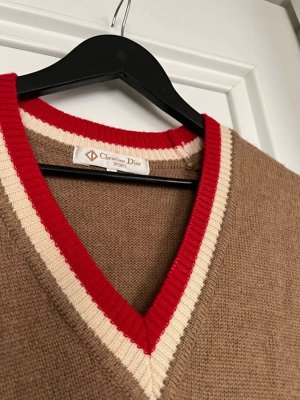 Dior Dior Brown Wool Sleeveless T-Shirt 0089 Size L / US 10 / IT 46 - 3 Thumbnail