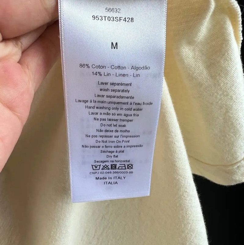 Dior Dior Mid Yellow Cotton Women's T-Shirt 0089 Size M / US 6-8 / IT 42-44 - 4 Thumbnail