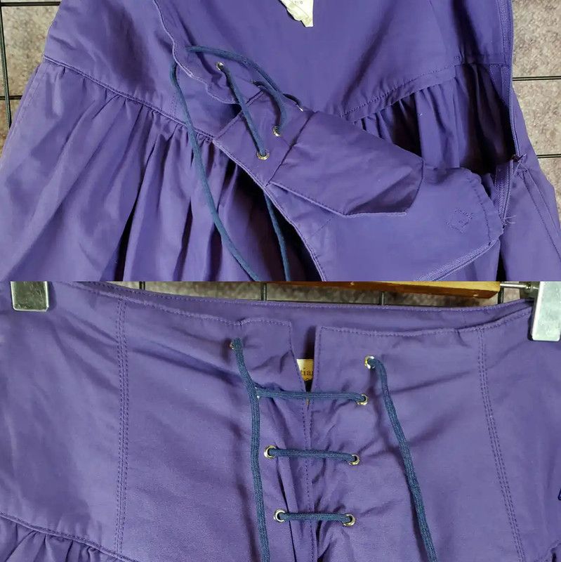 Dior Dior Purple Cotton Logo Embroidered Casual Pants 0089 Size 26" / US 2 / IT 38 - 4 Thumbnail