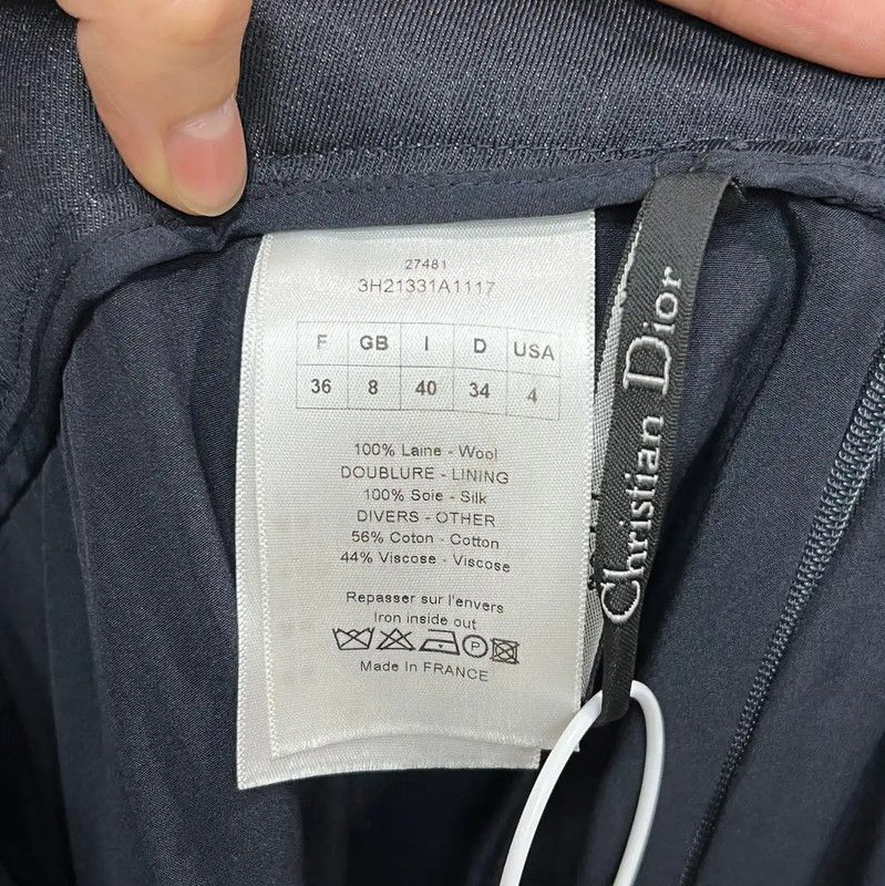 Dior Dior Navy Blue Wool Women's Skirt 0089 Size 23" - 3 Thumbnail