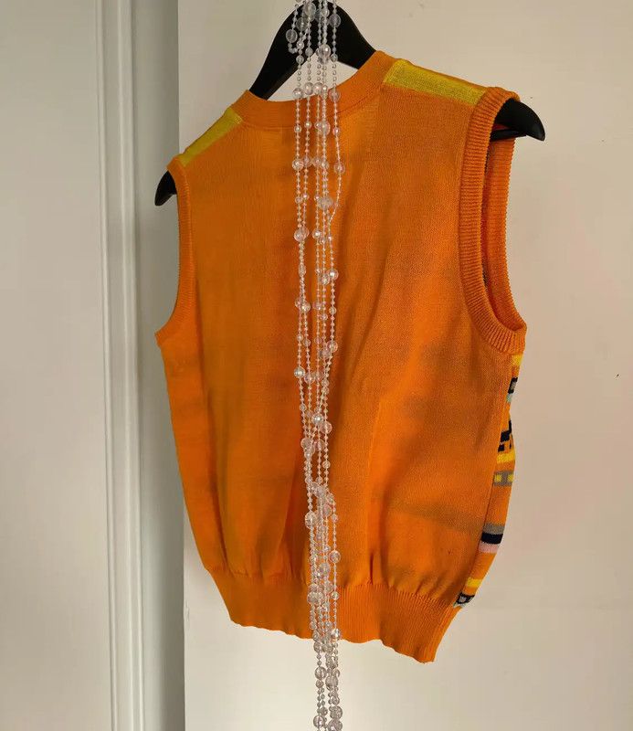 Dior Dior Orange Knit Women's Vest 0089 Size M / US 6-8 / IT 42-44 - 6 Thumbnail