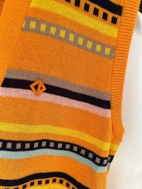 Dior Dior Orange Knit Women's Vest 0089 Size M / US 6-8 / IT 42-44 - 5 Thumbnail