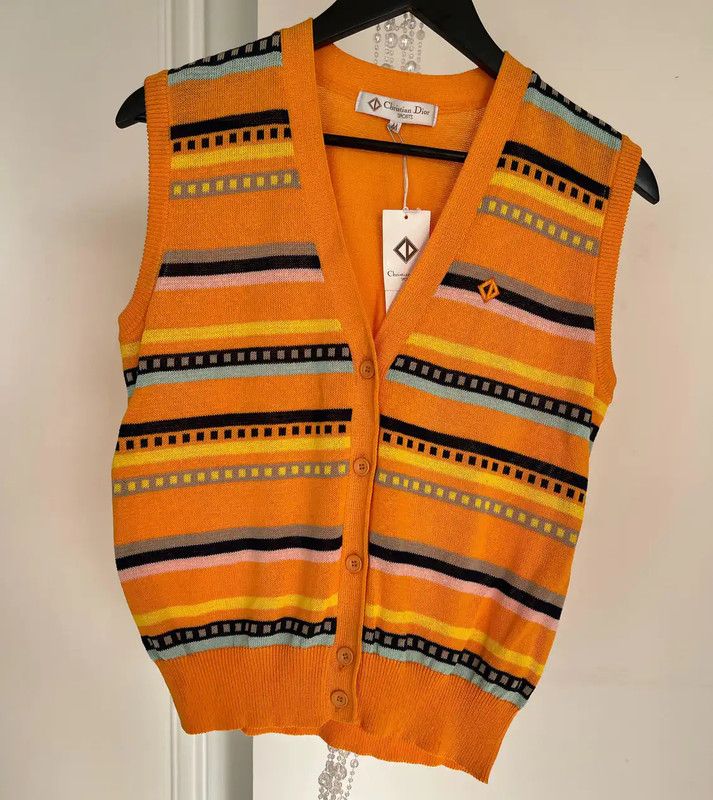 Dior Dior Orange Knit Women's Vest 0089 Size M / US 6-8 / IT 42-44 - 10 Thumbnail
