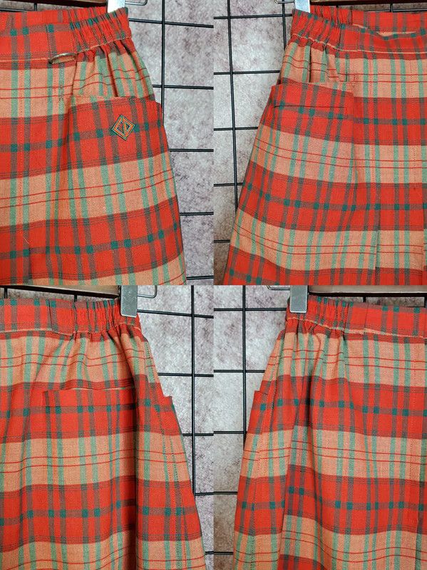 Dior Dior Embroidered Red Plaid Skirt 0089 Size 26" / US 2 / IT 38 - 5 Thumbnail