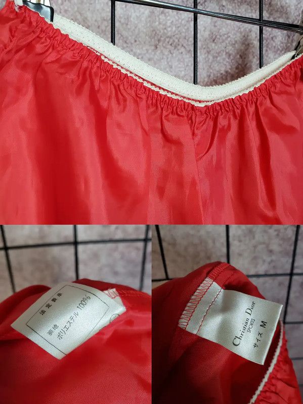 Dior Dior Embroidered Red Plaid Skirt 0089 Size 26" / US 2 / IT 38 - 10 Thumbnail