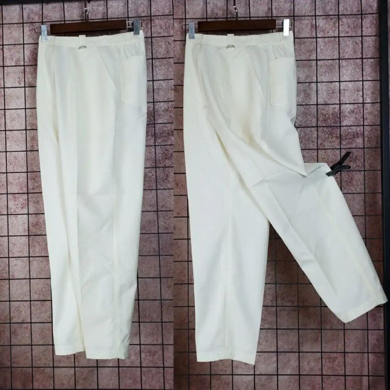 Dior Dior Women's Cream Wool Blend Embroidered Pants 0089 Size 24" / US 00 / IT 34 - 2 Thumbnail