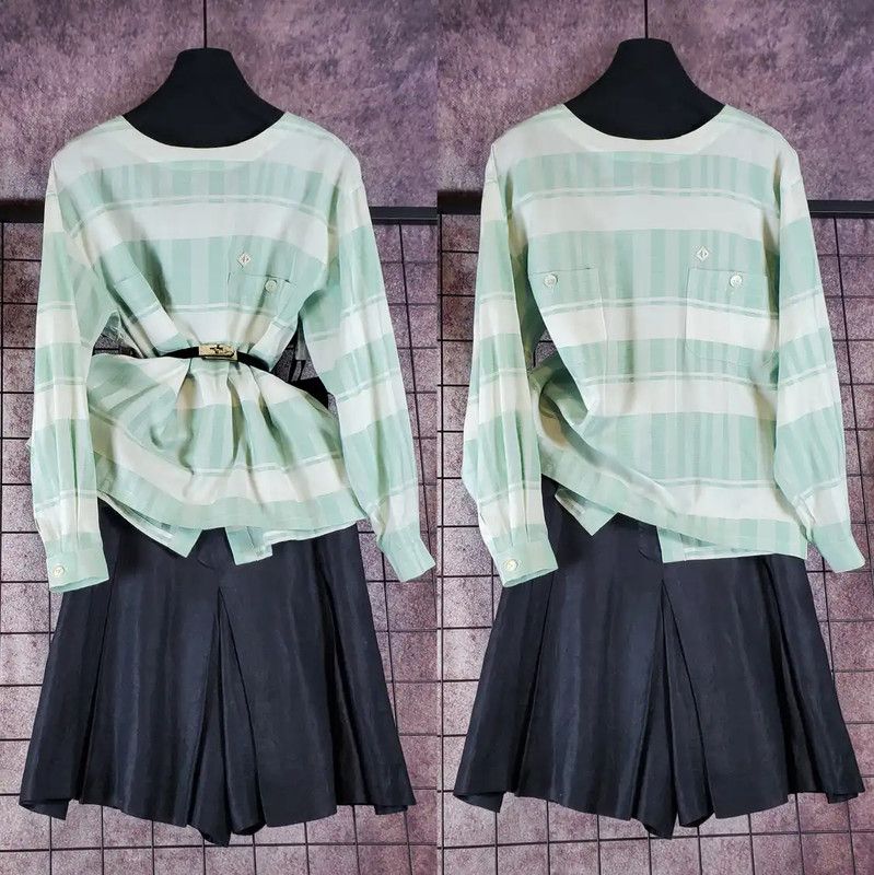 Dior Dior Summer Green Embroidered Logo Crop Shirt 0089 Size M / US 6-8 / IT 42-44 - 2 Thumbnail