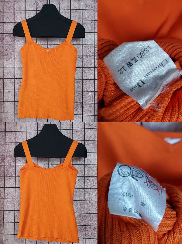 Dior Dior Summer Orange Cotton Women's Pullover 0089 Size M / US 6-8 / IT 42-44 - 3 Thumbnail