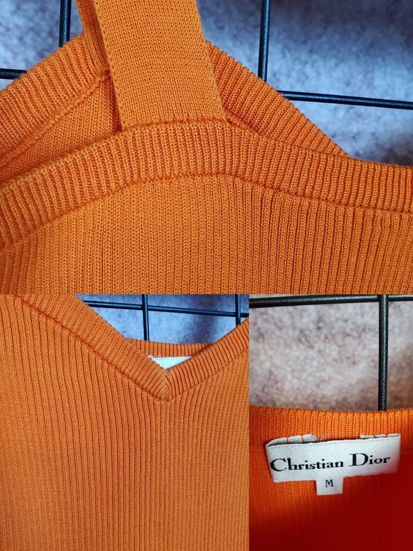 Dior Dior Summer Orange Cotton Women's Pullover 0089 Size M / US 6-8 / IT 42-44 - 6 Thumbnail