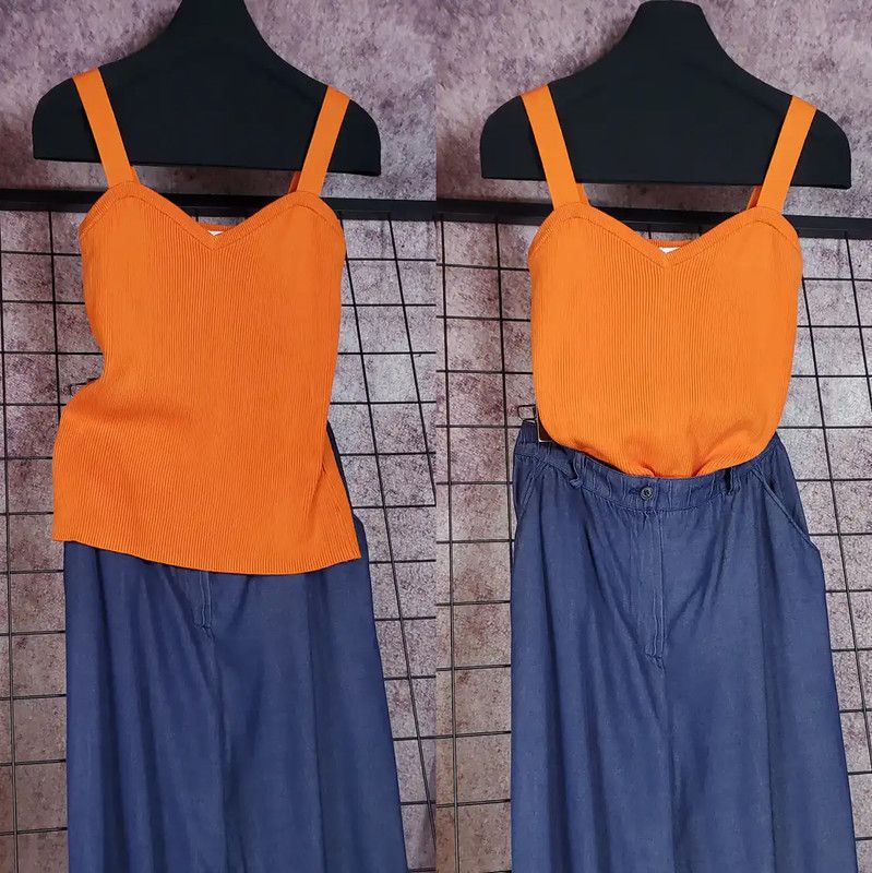 Dior Dior Summer Orange Cotton Women's Pullover 0089 Size M / US 6-8 / IT 42-44 - 2 Thumbnail