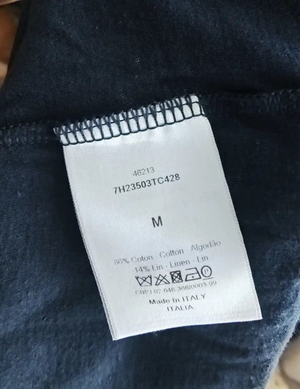 Dior Dior Summer Navy Cotton Logo T-Shirt 0089 Size M / US 6-8 / IT 42-44 - 5 Thumbnail
