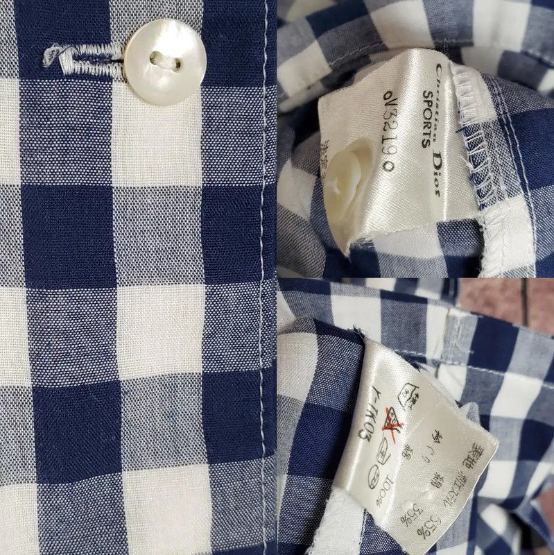 Dior Dior Summer Blue Check Cotton T-Shirt 0089 Size M / US 6-8 / IT 42-44 - 7 Thumbnail