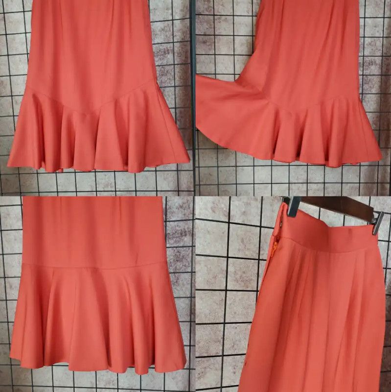 Dior Christian Dior Flared Wool Skirt in Apricot 0089 Size 22" - 3 Thumbnail