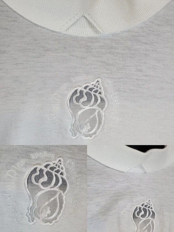 Dior Dior White Cotton Embroidered Long Sleeve Top 0089 Size L / US 10 / IT 46 - 9 Thumbnail