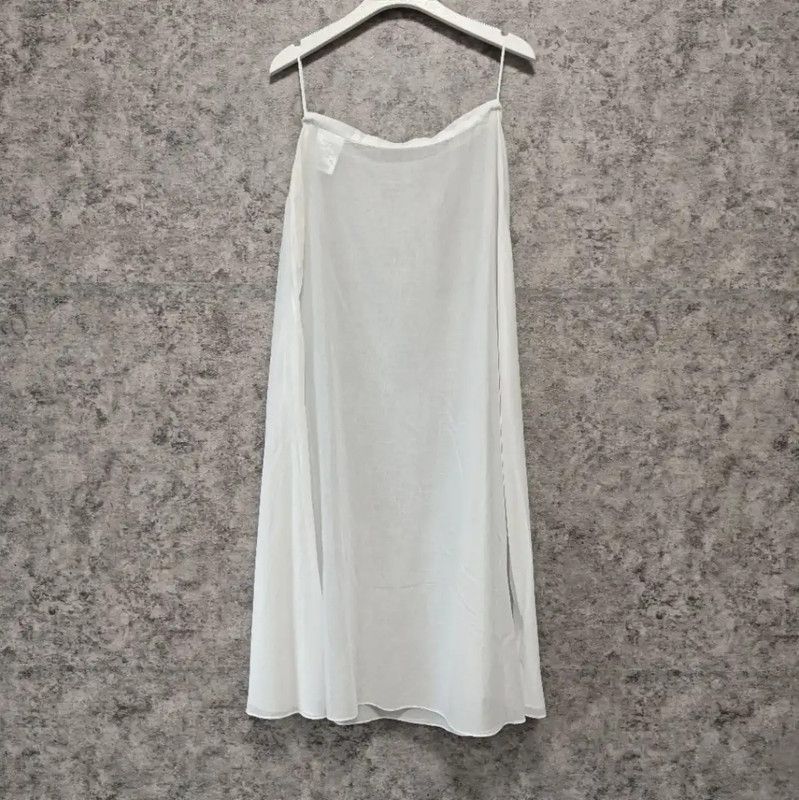 Dior Dior White Silk Midi Skirt for Women 0089 Size 28" / US 6 / IT 42 - 2 Thumbnail