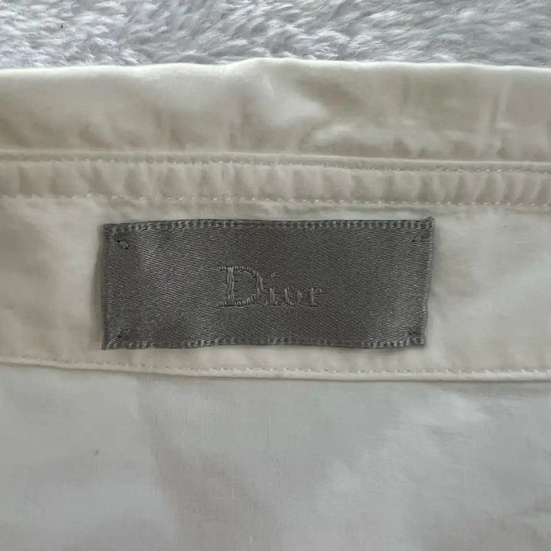 Dior Dior White Cotton Long Sleeve Shirt 0089 Size ONE SIZE - 4 Thumbnail