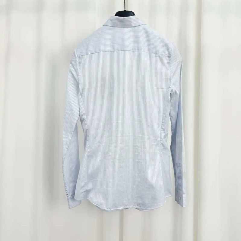 Dior Dior Light Blue Striped Long Sleeve Shirt 0089 Size S / US 4 / IT 40 - 2 Thumbnail