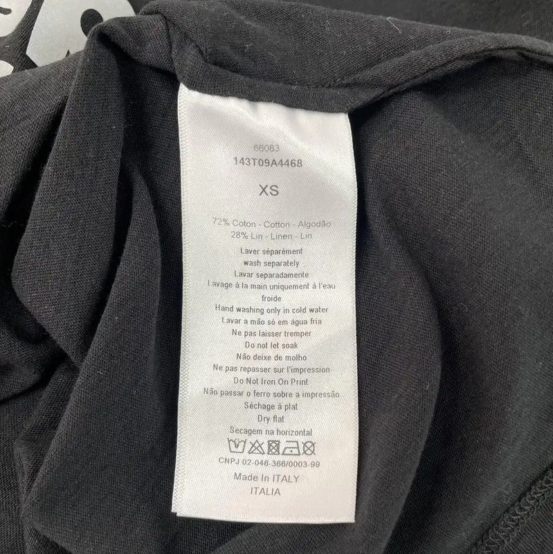 Dior Dior Summer Black Graphic Short Sleeve T-Shirt 0089 Size XS / US 0-2 / IT 36-38 - 7 Thumbnail