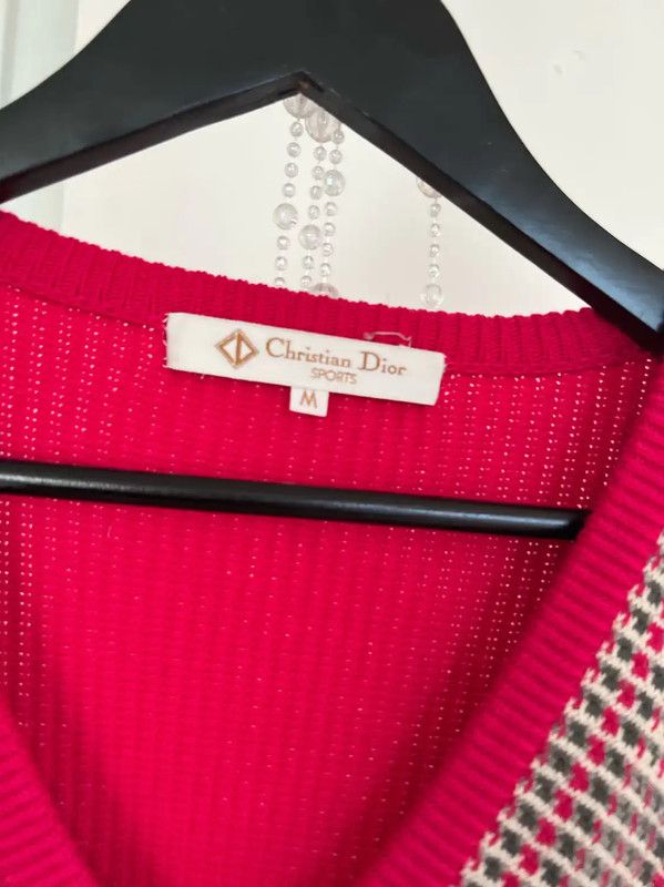 Dior Dior Red Women's Sweater with V-Neck 0089 Size M / US 6-8 / IT 42-44 - 2 Thumbnail