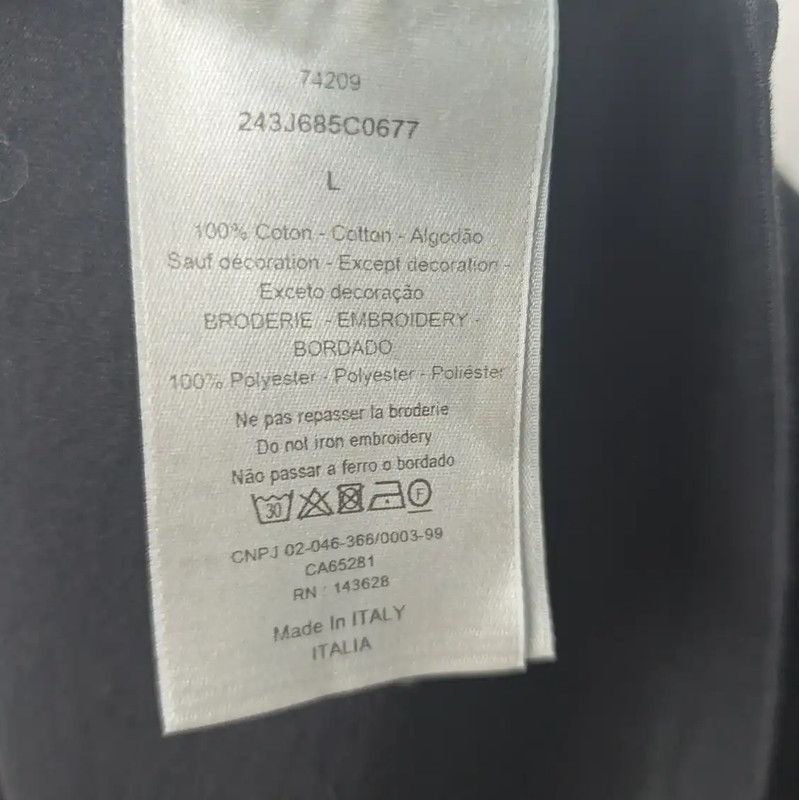 Dior Dior Black Cotton T-Shirt for Women 0089 Size L / US 10 / IT 46 - 4 Thumbnail
