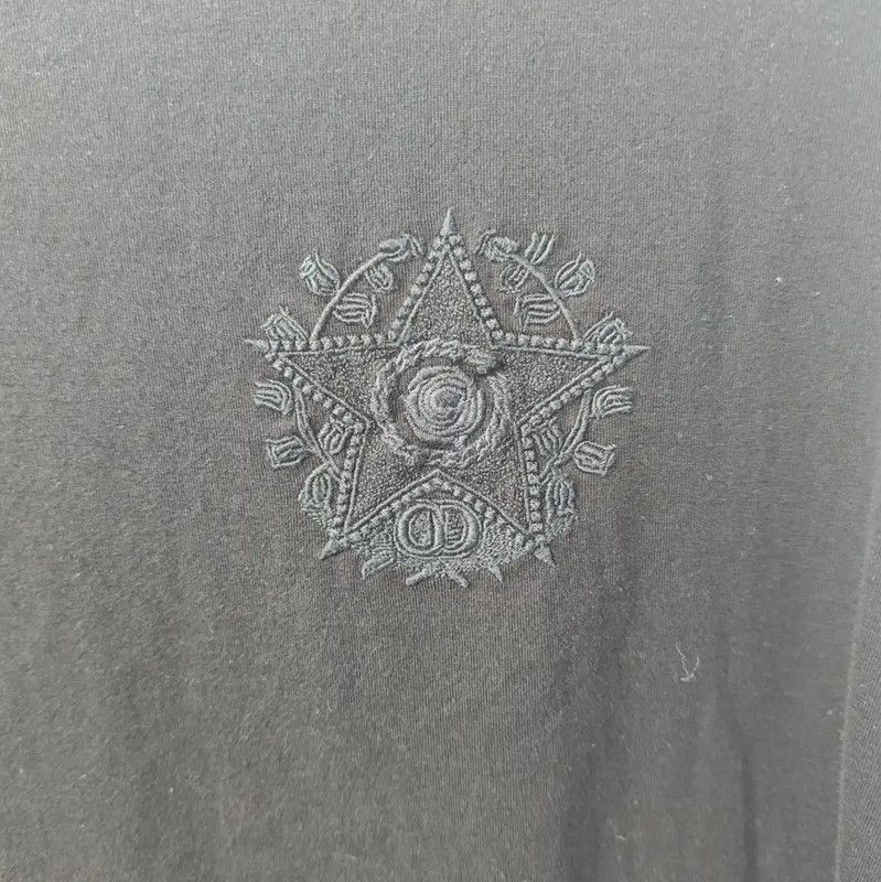 Dior Dior Black Cotton T-Shirt for Women 0089 Size L / US 10 / IT 46 - 2 Thumbnail