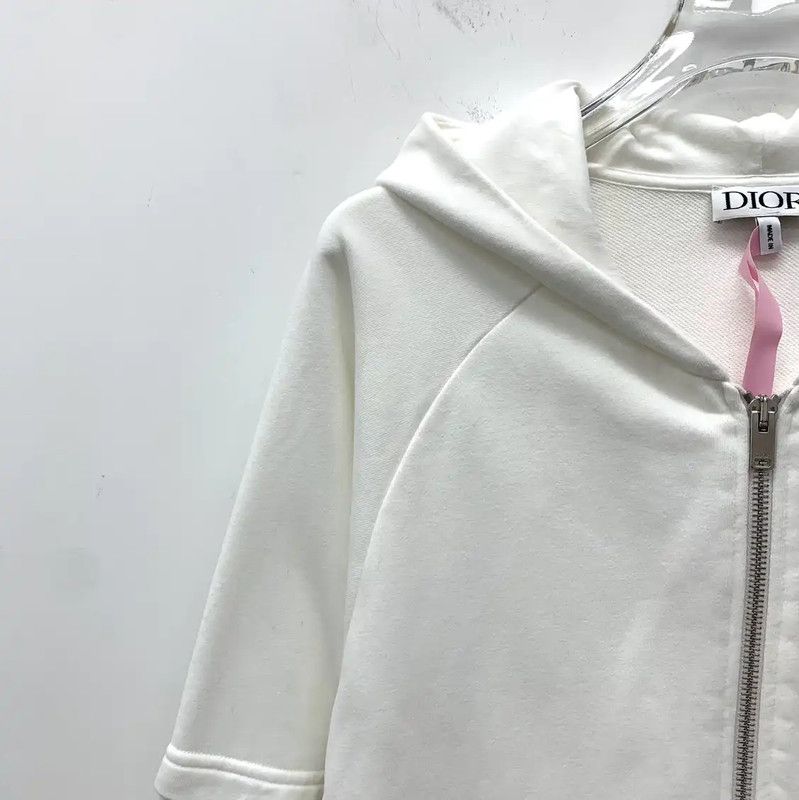 Dior Dior White Cotton Women's Jacket 0089 Size L / US 10 / IT 46 - 3 Thumbnail