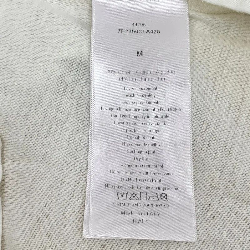 Dior Dior White Cotton Women's T-Shirt 0089 Size M / US 6-8 / IT 42-44 - 7 Thumbnail