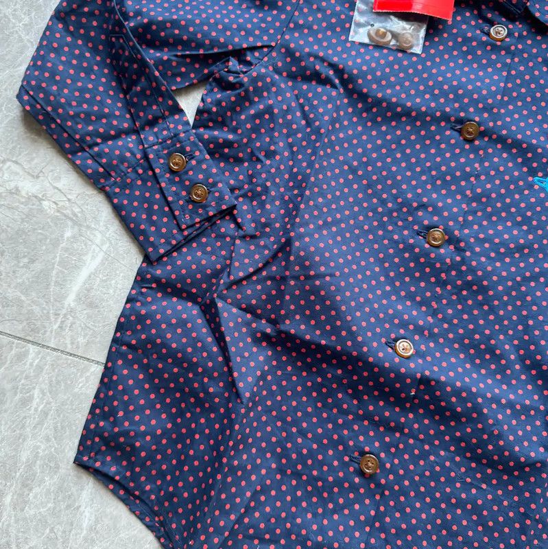 Vivienne Westwood Vivienne Westwood Blue Purple Cotton Long Sleeve Shirt 0089 Size XXS / US 00 / IT 34 - 3 Thumbnail