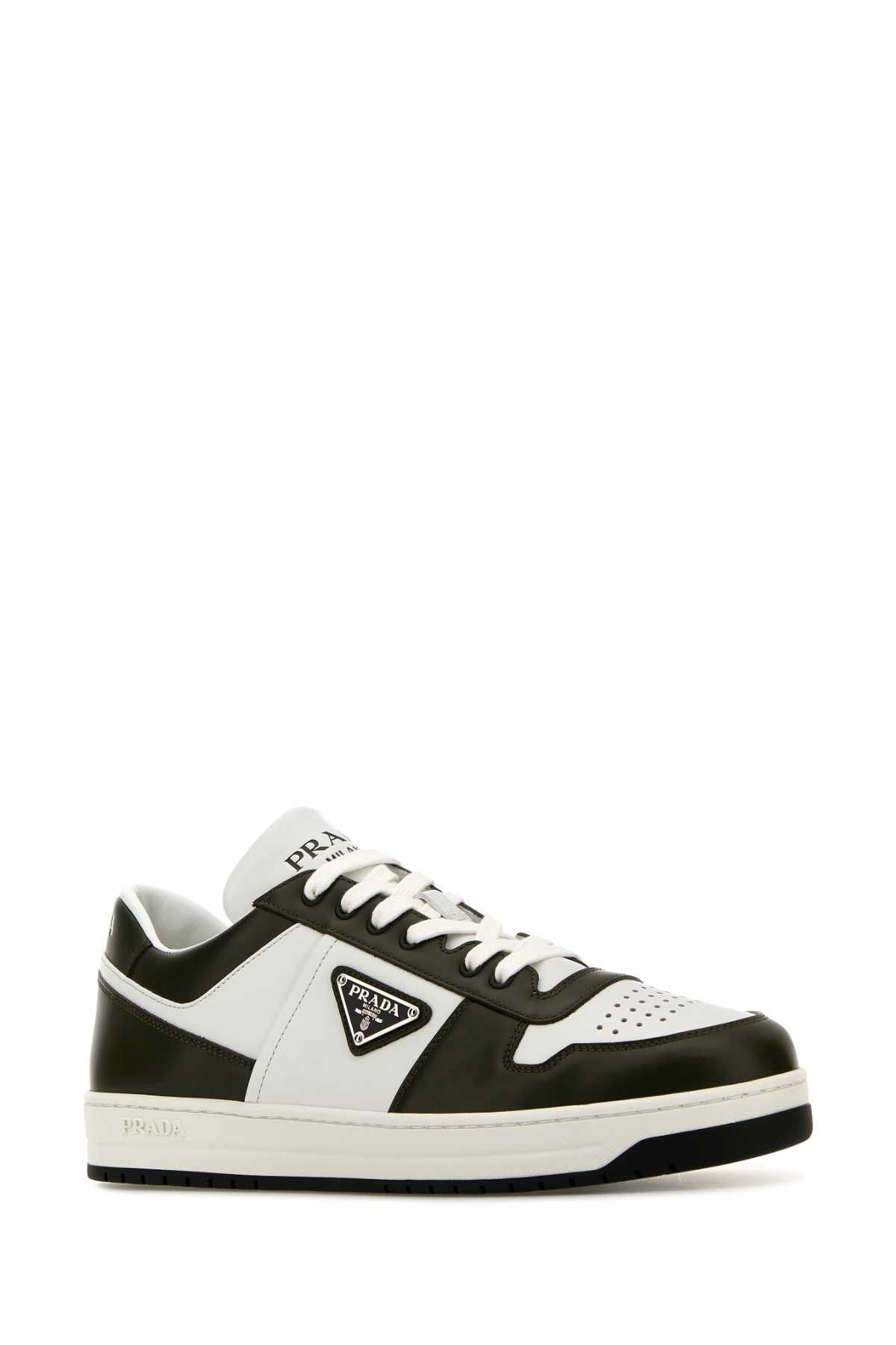 Prada Two-Tone Leather Downtown Sneakers Size US 7 / EU 40 - 2 Thumbnail