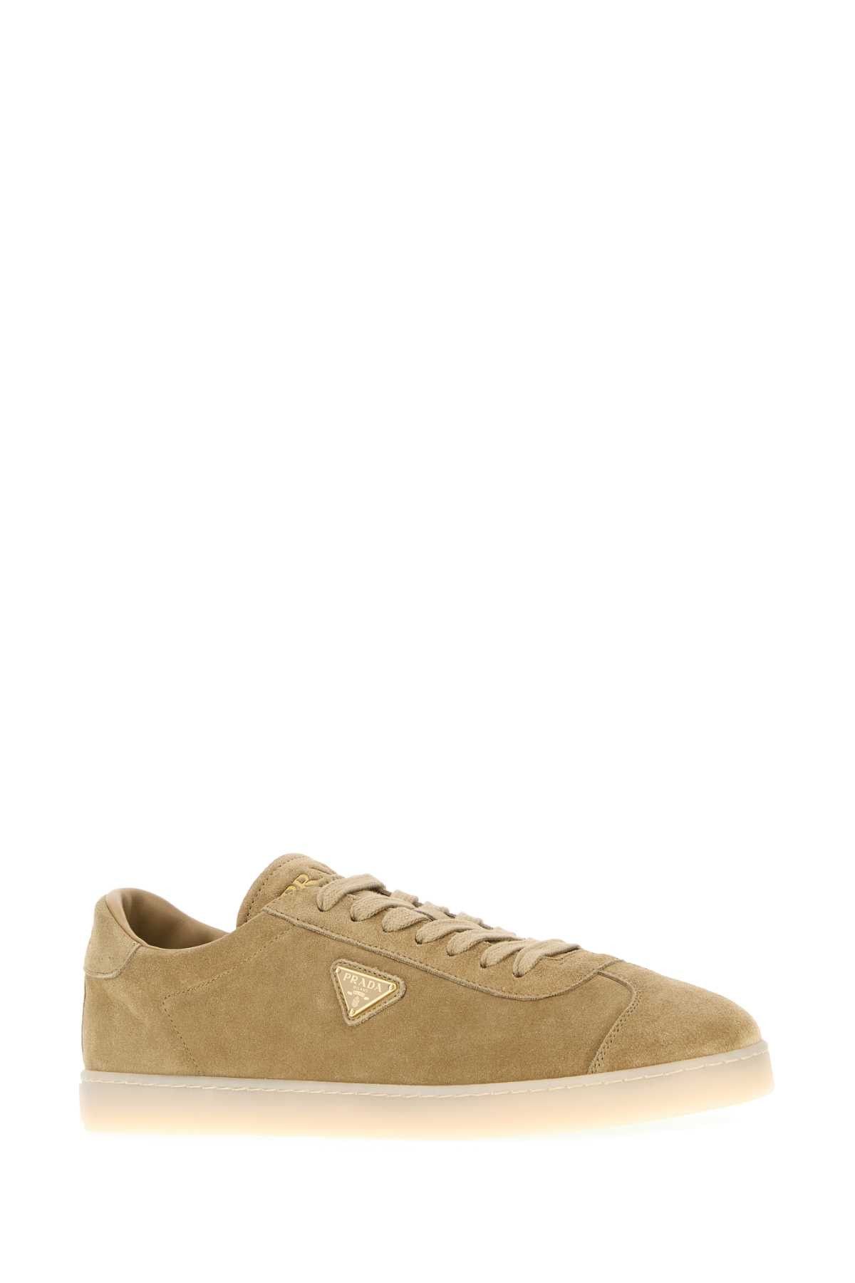 Prada Beige Suede Sneakers Size US 9 / EU 42 - 2 Thumbnail